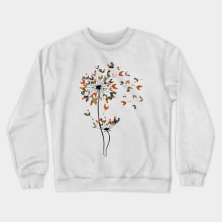 Dandelion Chicken Flower Shirt Floral Chicken Tree Lover Crewneck Sweatshirt